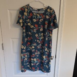 Maurices Floral Midi Dress - Blue and Red